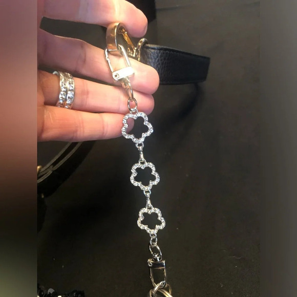 Sequin Cinch Bucket Bag Black Small Purse & Coach Wristlet in Great Condition - Picture 9 of 15